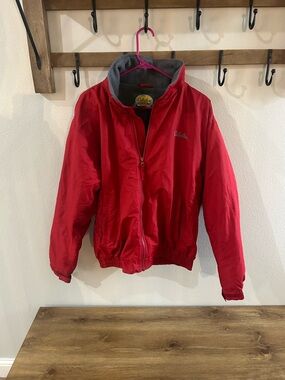 Cabela's Red Jacket with Gray Fleece Lining